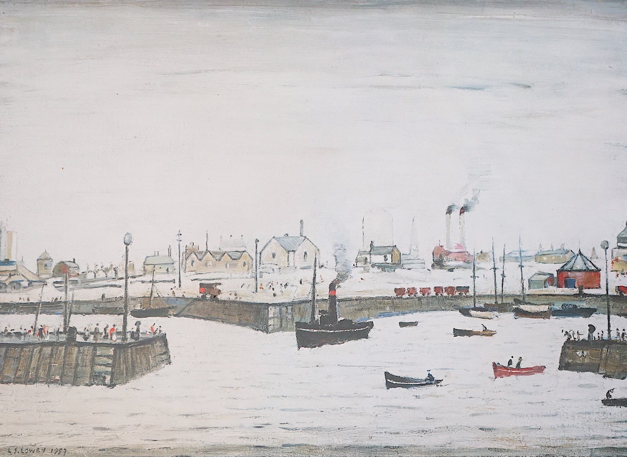 Laurence Stephen Lowry (English, 1887-1976), 'The Harbour', print, 40.5 x 56cm